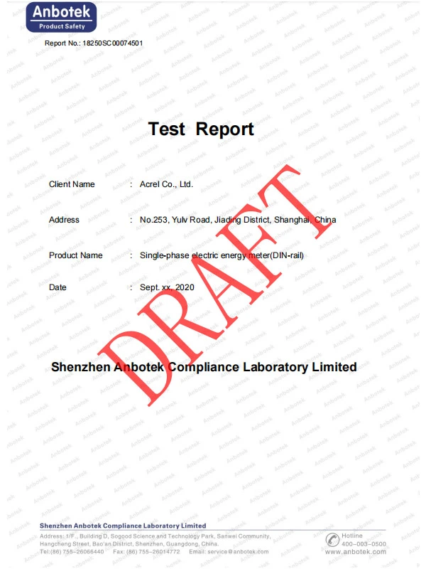 18250sc00074501 electrical single phase energy meters ce lvd test report